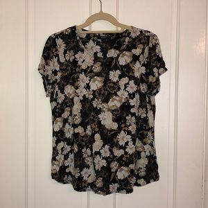 Alfani Black floral top